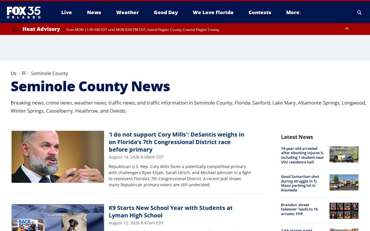 FOX 35 Seminole County arrest and crime news tag
